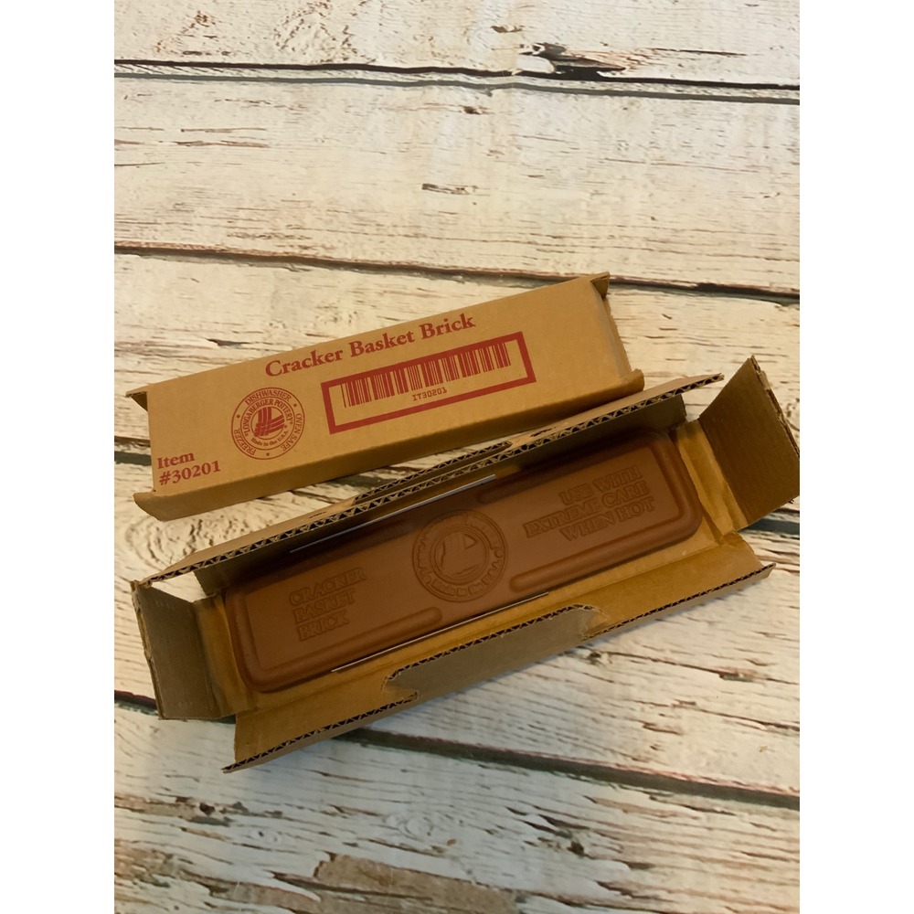 Longaberger Pottery Cracker Basket Brick 30201 Terracotta Warming Stone